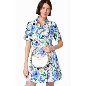 New Kate Spade Nova Crescent Shoulder Bag Saffiano Leather Meringue